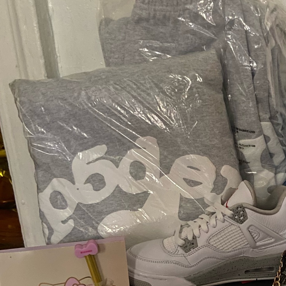 Grey sp5der hoodie